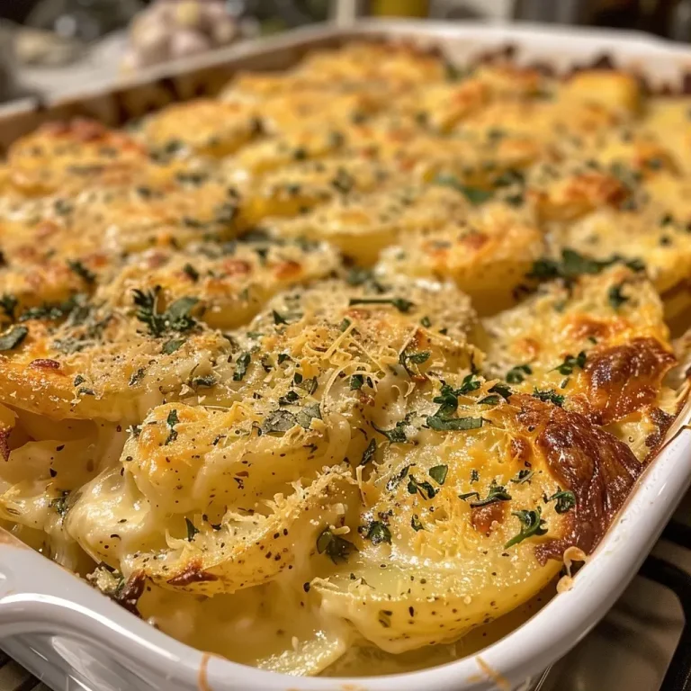 ['Close-up of creamy Potatoes Au Gratin with a golden cheese crust.', 'Side view of a dish of Potatoes Au Gratin, showcasing layers of potatoes and melted cheese.', 'Juicy Potatoes Au Gratin served in a baking dish, highlighting its creamy texture.', 'Detailed view of Potatoes Au Gratin, featuring a crispy topping and creamy layers.']