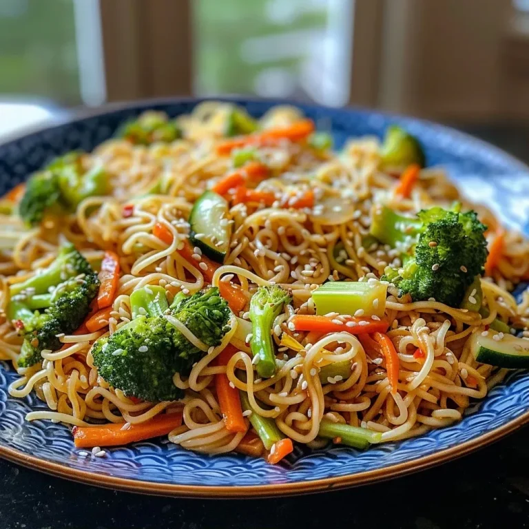 ['Close-up view of Stir-Fry Garlic Noodles with colorful vegetables.', 'Juicy Stir-Fry Garlic Noodles topped with broccoli and carrots.', 'Side view of a bowl of Stir-Fry Garlic Noodles with garlic and zucchini.', 'Detailed shot of Stir-Fry Garlic Noodles with vibrant vegetables and sauces.']
