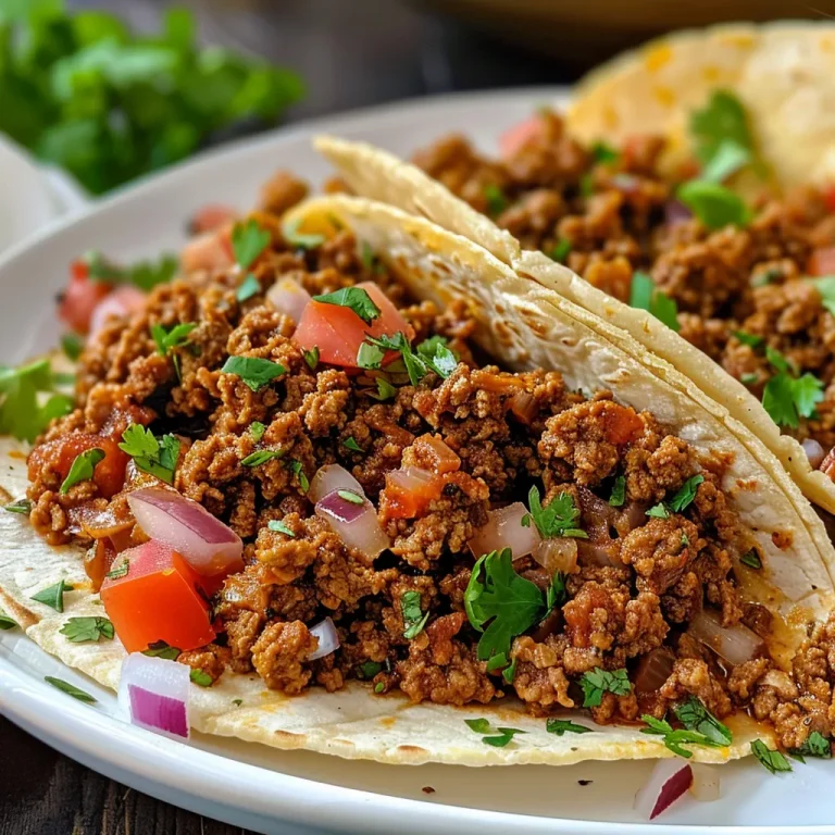 ['Close-up view of seasoned taco meat in a skillet, featuring ground turkey and spices.', 'Juicy taco meat with onion and garlic visible, displayed in a frying pan.', 'Side view of cooked taco meat, showing its texture and spices in a cooking pot.', 'Detailed close-up of flavorful taco meat, highlighting ground turkey and herbs.']