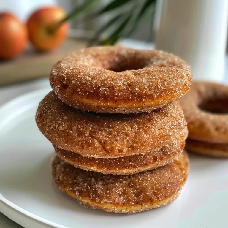 Close-up of a delicious apple cider protein donut topped with a light glaze.