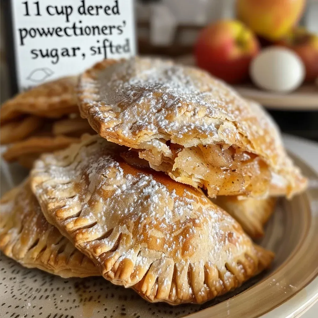 Juicy Chai Apple Hand Pies displayed on a rustic wooden surface, showcasing their apple filling.