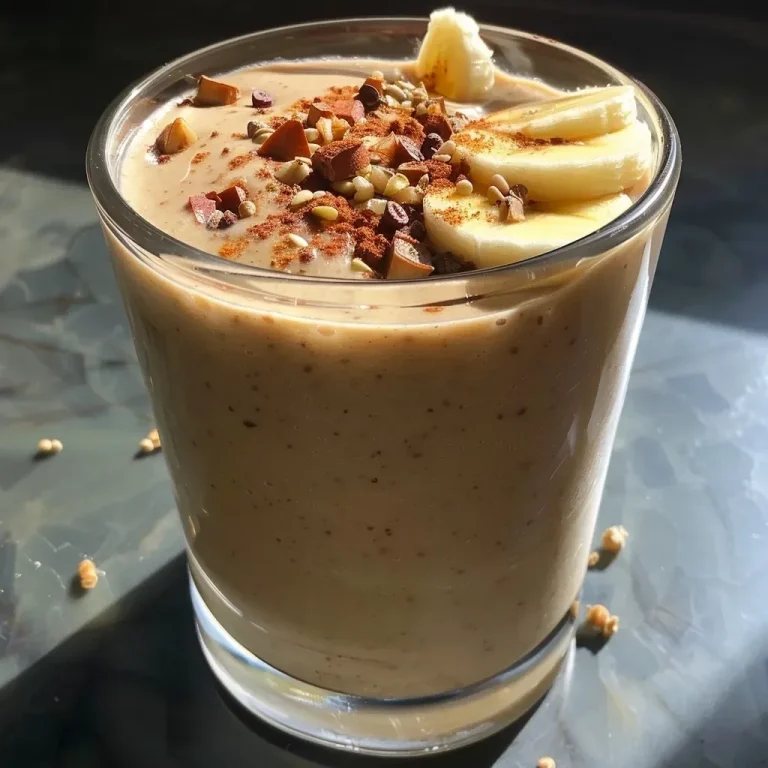 Revitalize Your Morning with a Spiced Chai Smoothie Delight Close-up view of a creamy Chai Smoothie in a glass with a straw, garnished with spices.