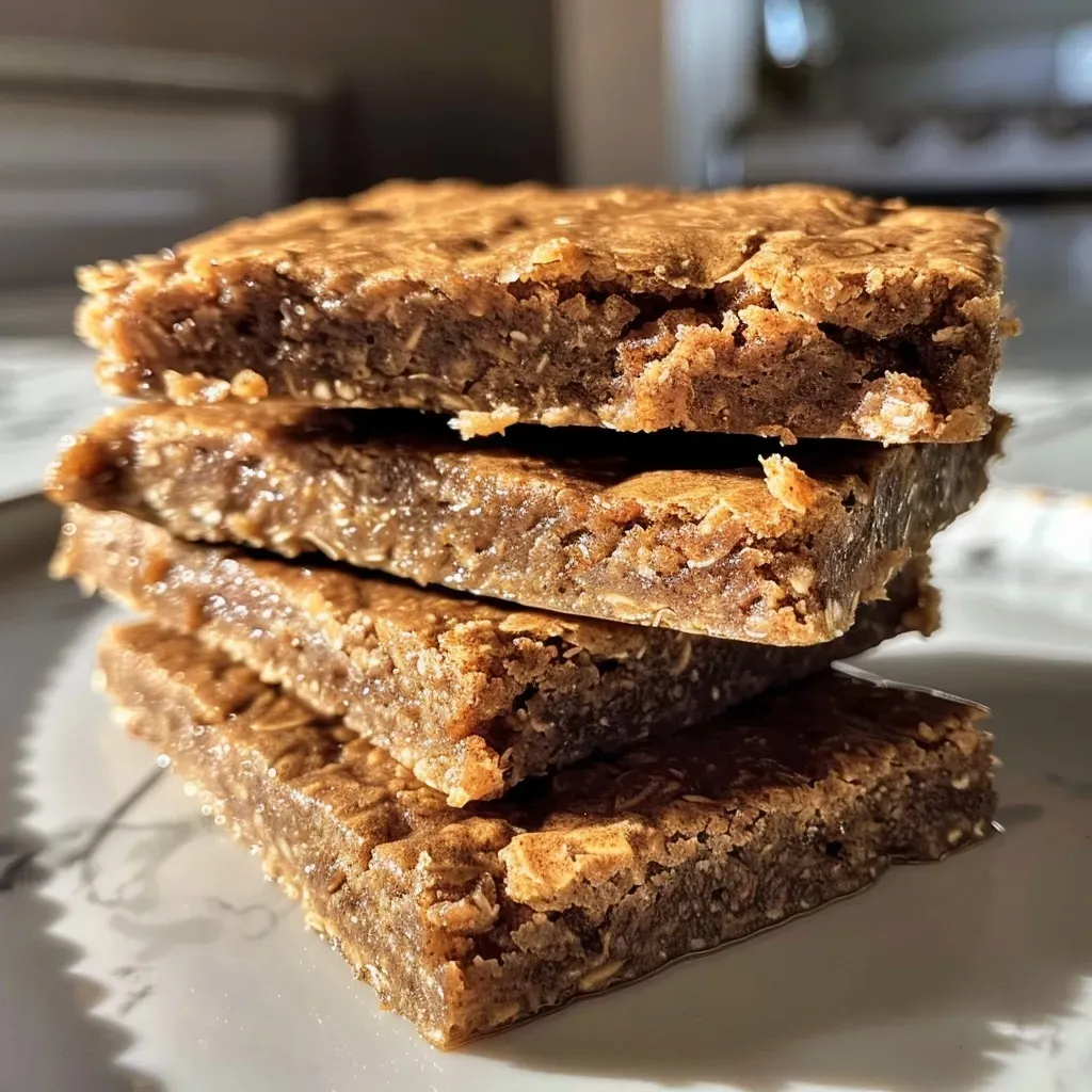 Side profile of a chai spice protein bar showing its texture.