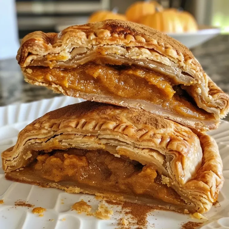 Embracing Fall: Irresistible Chai-Spiced Pumpkin Hand Pies for Cozy Moments A close-up side view of golden-brown Chai Spiced Pumpkin Hand Pies resting on a wooden surface.
