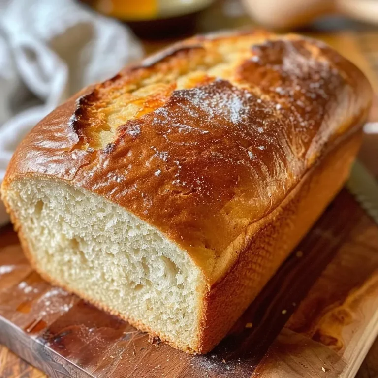 Baking with a Twist: Crafting Delightful Hard Cider Bread Close-up view of freshly baked hard cider bread with a golden crust.