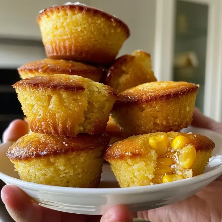 Sweet Harmony: Crafting Irresistible Honey Cornbread Muffins Close-up view of honey cornbread muffins with a golden-brown crust and a soft interior.