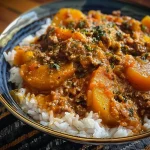 Close-up view of juicy Kousa Mahshi stuffed squash, featuring meat and rice filling.