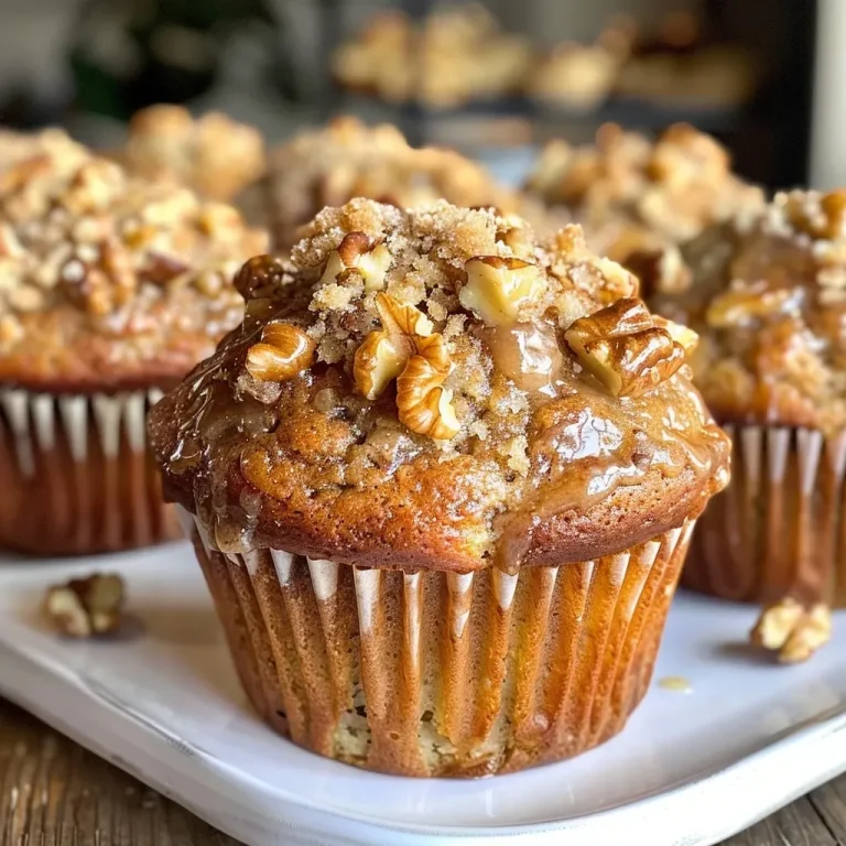 Wholesome Maple Walnut Muffins for Every Occasion Close-up view of freshly baked maple walnut muffins with a golden-brown top.