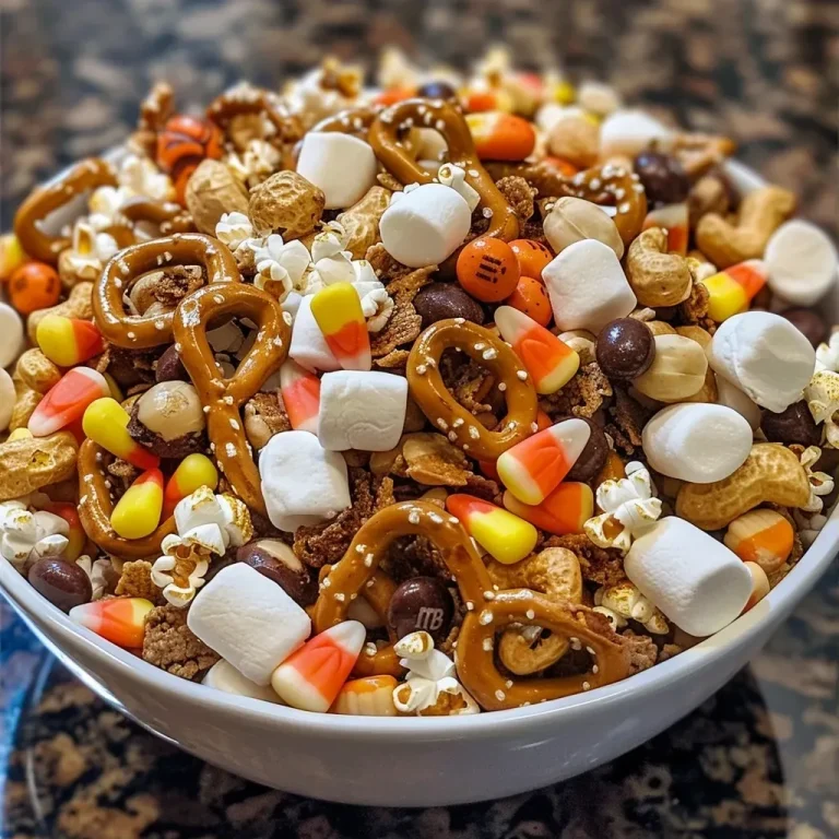 Unleash the Fun: A Spooktacular Recipe for Monster Munch Mix Close-up view of a colorful Monster Munch Mix in a bowl.