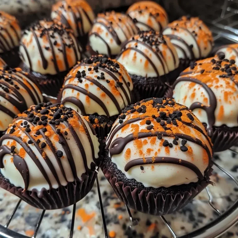 Delightful Pumpkin Cake Truffles: A Seasonal Treat for All Occasions Side view of Pumpkin Cake Truffles with orange and black coloring.