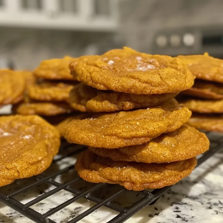 Unleashing Fall Flavors: Irresistible Pumpkin Cookies with Cream Cheese Frosting Side view of a plate of pumpkin cookies topped with cream cheese frosting.
