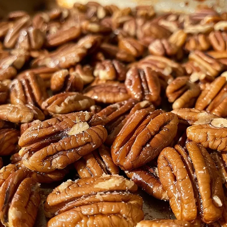 Unlocking the Rich Flavor of Toasted Pecans: A Simple Guide Close-up view of toasted pecans on a wooden surface.