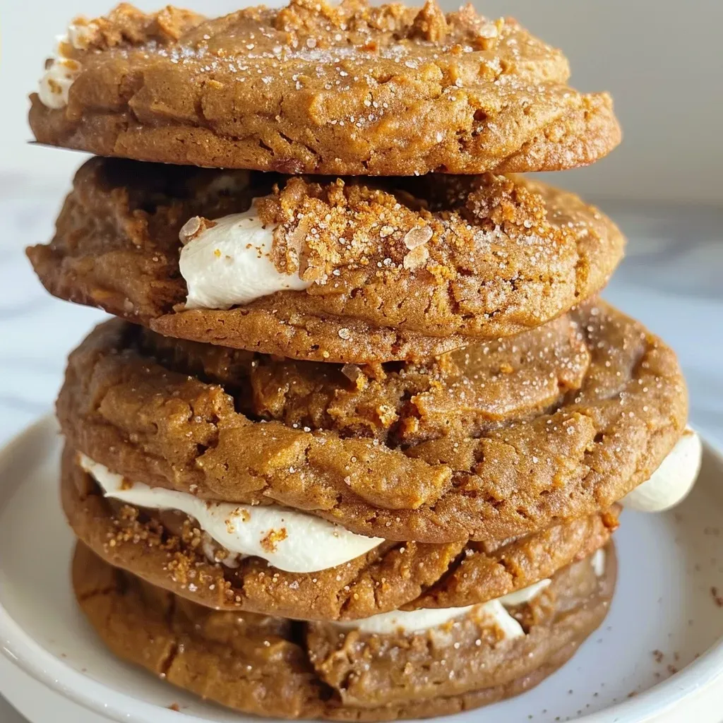 Juicy vegan pumpkin cheesecake cookies on a surface, showcasing their chewy appearance.